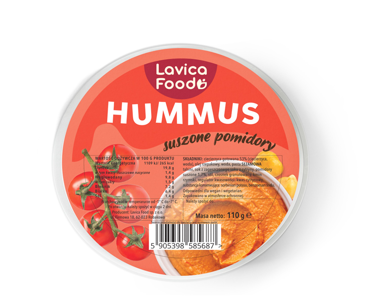 Hummus Suszone Pomidory