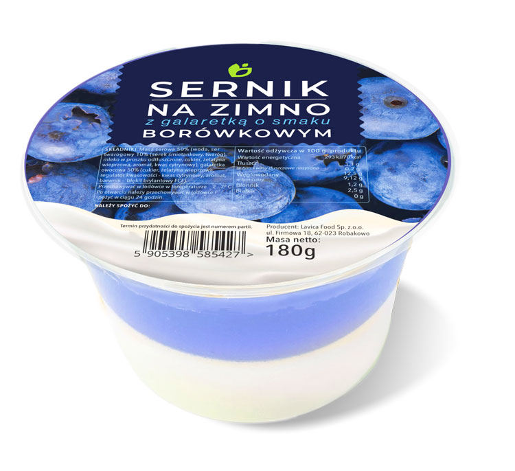 Sernik na Zimno Borówka