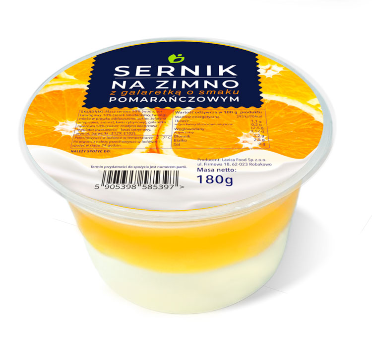 Sernik na Zimno Pomarańcza